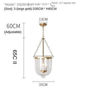 Lampadario in Vetro Stile Americano di Lusso Post-moderno con Tensione Universale Dimmerabile <span class=keywords><strong>per</strong></span> Ristorante Sala da Pranzo <span class=keywords><strong>Ingresso</strong></span> - Product Image 4