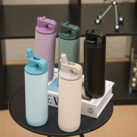 Gobelet isotherme à double paroi en acier inoxydable, garde au froid, portable, à ouverture étroite, pour la salle de sport et les voyages