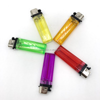 A01 Tendance Mode Briquet de poche jetable en plastique à allumage par pierre à feu et à gaz, Encendedores