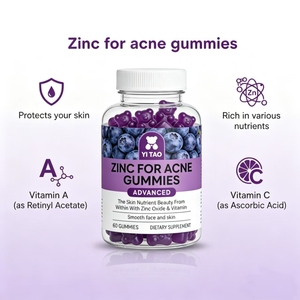 Gomitas OEM para limpieza de la piel, suavizantes, blanqueadoras faciales, cuidado de la piel, belleza, salud, suplemento de zinc para eliminar el acné - Product Image 3
