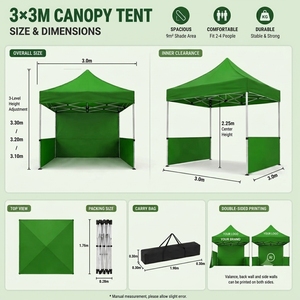 Tentes pliantes publicitaires pour événements, avec structure en aluminium sur mesure, 10x10 pieds, pour salons professionnels et expositions en plein air - Product Image 4