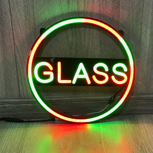 Custom appeso muro Art segno led decorazione <span class=keywords><strong>arcobaleno</strong></span> inseguimento circolare di colore insegne al neon per il negozio - Product Image 5