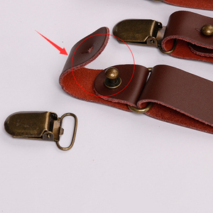 <span class=keywords><strong>Tirantes</strong></span> de cuero para <span class=keywords><strong>hombre</strong></span>, tipo Y, ajustables, con ganchos giratorios para pantalones y jeans - Product Image 3