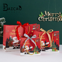 Nouveauté Sac cadeau de Noël, Sac en papier portable, Pochette cadeau pour la veille de Noël, Sac d'emballage pour bonbons