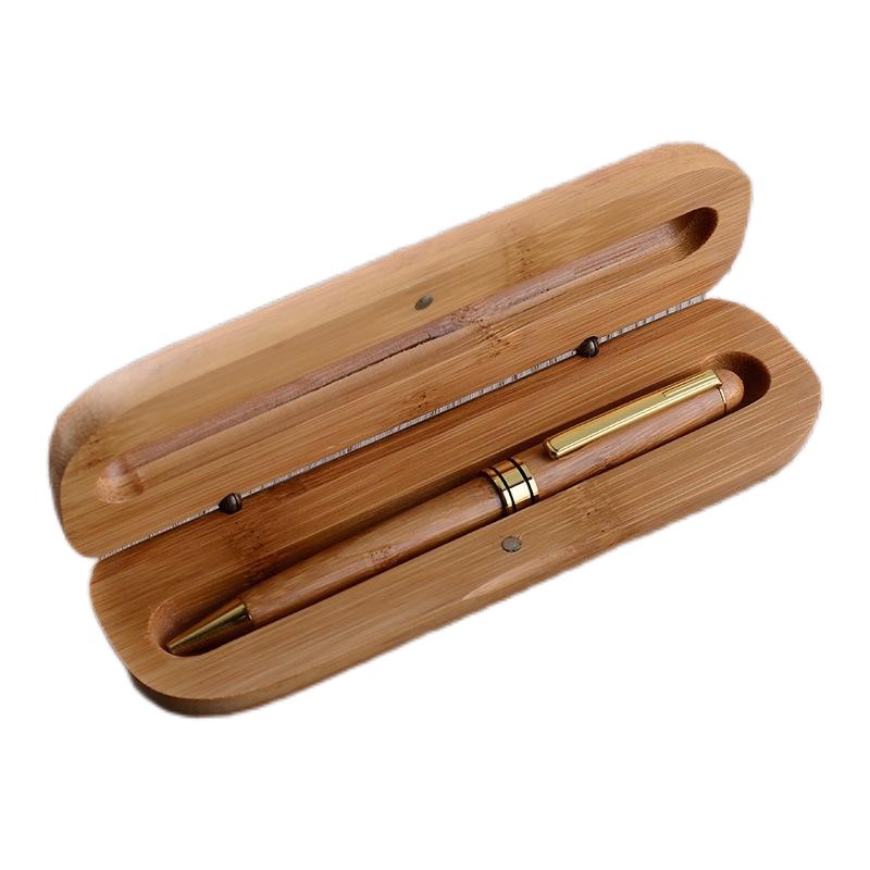 Luxury Bamboo Rollerball Pen Set Refillable
