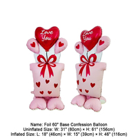 Ballon en aluminium en forme de cœur, couronne et colombe, thème romantique Saint-Valentin, pour mariage, anniversaire, demande en mariage, fête