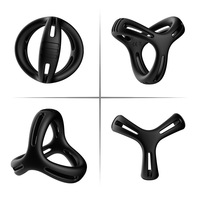 Anneau de pénis en silicone à triple anneau pour hommes, dispositif de retenue triangulaire pour la base du pénis, jouet sexuel