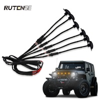 Feux de signalisation d'avertissement pour voiture RUTENSE, 4 pièces, feux de conduite à LED, feux de jour automatiques DRL