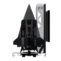 NPC ALSEYE Mecha Space PC Case, Special Spaceship Shape Design Micro ATX/ITX PC Case 360 Cooler Gaming Computer Cases & Towers