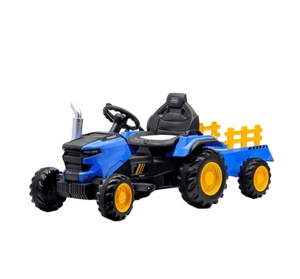 <span class=keywords><strong>Trattore</strong></span> Elettrico 12V per Bambini con Rimorchio, Auto <span class=keywords><strong>Giocattolo</strong></span> Telecomandata 2.4G per Bambini 3-8 Anni - Product Image 1