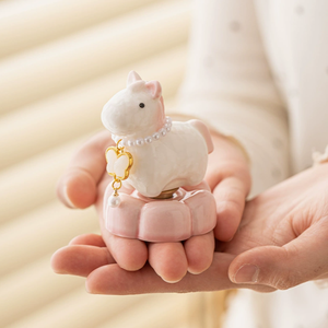 Porte-stylo en céramique Macey <span class=keywords><strong>Horse</strong></span> à glaçure cristalline effet four, accessoires de service à thé pour enfants et filles, fabriqué en Chine - Product Image 5