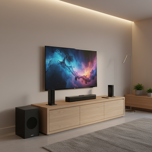 Barra de Sonido Samtronic de 5 Canales para Smart TV con Subwoofer, Potencia Máxima de 500w, Barra de Sonido Desmontable 3 en 1, ARC/Óptico/Aux/USB y Control Remoto - Product Image 6