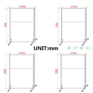 YDPF-24 Biombo Plegable Moderno, Divisor de Mesa de Oficina Móvil, Diseño Personalizable, Biombos para Exteriores y Escuelas - Product Image 6