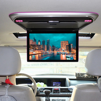 Écran de plafond LCD 17 pouces pliable manuel pour voiture, fourgonnette et camping-car, moniteur intelligent HD, vente en gros ODM/OEM