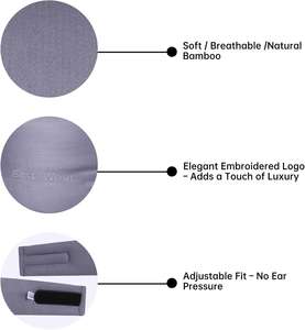 Masque de sommeil 3D respirant en fibre de bambou, sans pression sur les tempes, pour les voyages et les siestes au bureau - Product Image 5