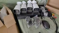 Caméra de surveillance extérieure 1080P avec vision nocturne, kit analogique AHD 4 canaux, système de caméra de sécurité sans fil pour la maison