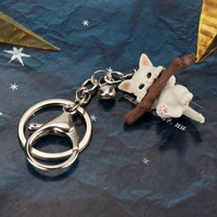 Porte-clés en PVC personnalisé en 3D, sublimation, motif chat mignon, porte-clés en plastique pour cadeaux promotionnels