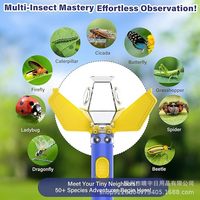 Attrape-insectes pour enfants, kit de capture d'insectes avec loupe 6X, outil d'exploration éducatif, plastique, pour l'extérieur, âges 2-14+, cadeaux