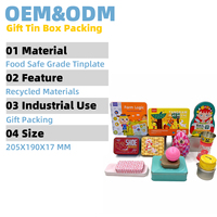 Boîte en fer blanc personnalisée OEM pour cadeaux de fêtes, emballage décoratif pour biscuits, thé, bougies, vente en gros, fournisseur B2B d'usine