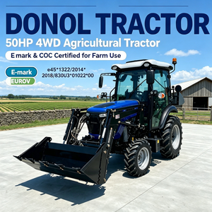 Tracteur utilitaire DONOL 75HP 4x4 avec moteur EURO V, certification COC, homologué CE, à boîte de vitesses shuttle, pour les marchés européens de taille moyenne - Product Image 1