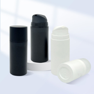 35ml 50ml 75ml 100 m150ml flacone per pompa Airless in plastica bianca nera PP flacone Airless per la cura della pelle del viso con pompa per lozione