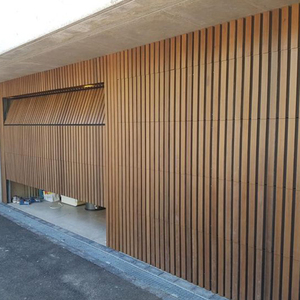 Mỹ Sang Trọng 16x7 Slat Kết Hợp Cửa Nhà Để Xe Hiện Đại Điện Được Xây Dựng Trong Gỗ Xuất Hiện Kết Cấu Windproof Biệt Thự Sợi Thủy Tinh - Product Image 4