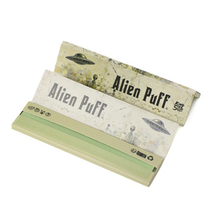 Papier à rouler Alien Puff Green King Size, gomme naturelle, combustion lente, premium, ultra fin, 100% végétarien, sans OGM, OEM personnalisé - Product Image 2