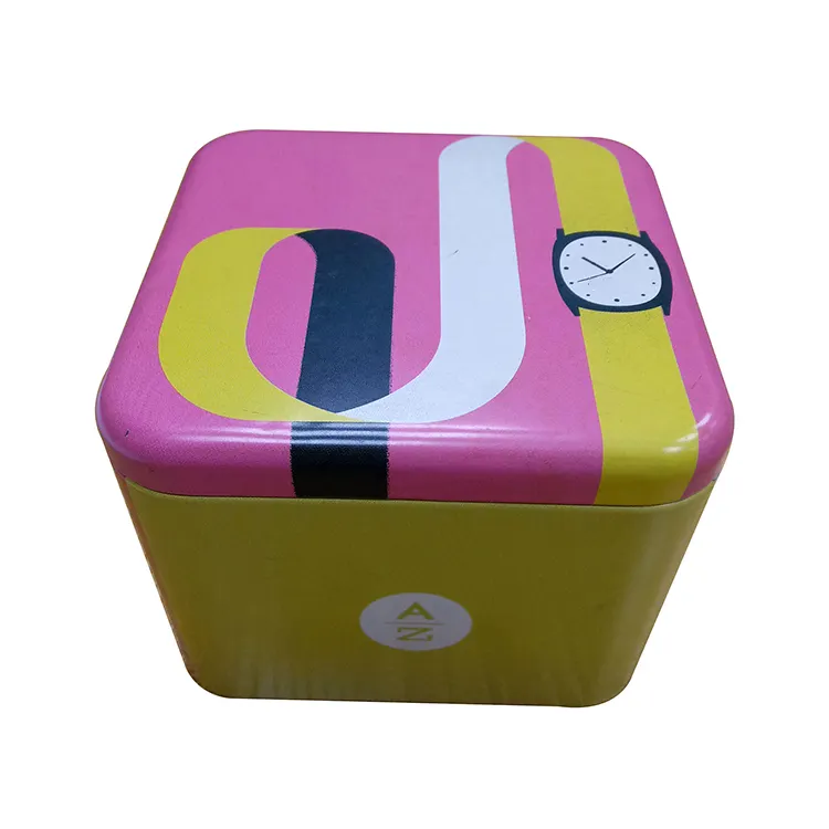 Dongguan Supplier Wholesale High Quality Square Watch Tin Box