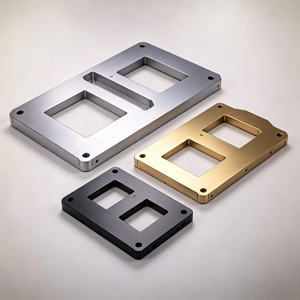 Façade de commutateur en alliage d'aluminium usinée CNC sur mesure OEM ODM, finition brossée anodisée argent, noir, or pour panneau de prise murale audio HiFi - Product Image 3