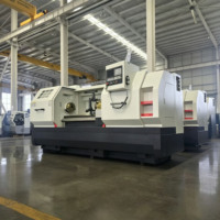 Torno CNC de Cama Plana Horizontal CK6150-2000, Longitud Máxima de Torneado 2000mm, Control CNC GSK para Trabajo Pesado en Metal, Alta Rigidez