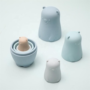 Muñeca de anidación de silicona Montessori, juguetes apilables para niños pequeños, venta al por mayor - Product Image 5