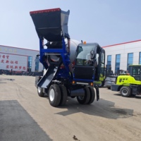 Tricycle-bétonnière automotrice à moteur diesel avec pompe, pour ciment et béton, mobile