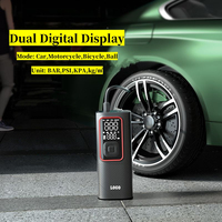 Pompe à air ABS 150 PSI avec logo personnalisé, allume-cigare, recharge USB, gonfleur de pneus rechargeable, compresseur portable, écran LCD