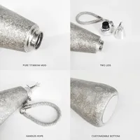 Gobelet de voyage conique de luxe en titane 330 ml, isotherme à double paroi, anti-fuite, finition taillée à la bijouterie, anti-renversement, pour voiture de direction