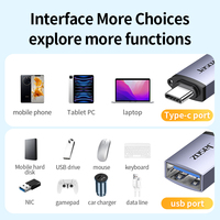 Adaptateur USB C vers USB 3.2 Gen 1 haute vitesse OTG Type C mâle vers USB-A femelle en alliage d'aluminium pour ordinateur portable, téléphone, tablette OEM