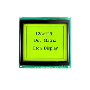 定制lcd 128128点阵lcd图形显示黄色128x128 lcd显示模块