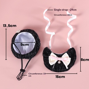 Ensemble de costumes pour animaux de compagnie : Nœud papillon, écharpe, chapeau, style élégant, personnalisable OEM, style bijoux pour la décoration de vêtements pour chats - Product Image 5