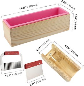 Moule à <span class=keywords><strong>savon</strong></span> de 42 oz avec découpeur ondulé et droit <span class=keywords><strong>en</strong></span> acier inoxydable, kit de moule <span class=keywords><strong>en</strong></span> silicone pour la fabrication de <span class=keywords><strong>savon</strong></span>, pour les fournitures de fabrication de <span class=keywords><strong>savon</strong></span> - Product Image 3