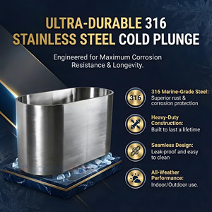 प्रीमियम समुद्री ग्रेड 316 स्टेनलेस स्टील बर्फ स्नान टब एंटी-जंग ठंड डुबकी पूल के लिए एंटी-जंग कोल्ड डुबकी पूल - Product Image 5