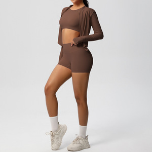 Nouvel ensemble de shorts de fitness respirant et ajusté, séchage rapide, effet amincissant, pour femme - Product Image 3