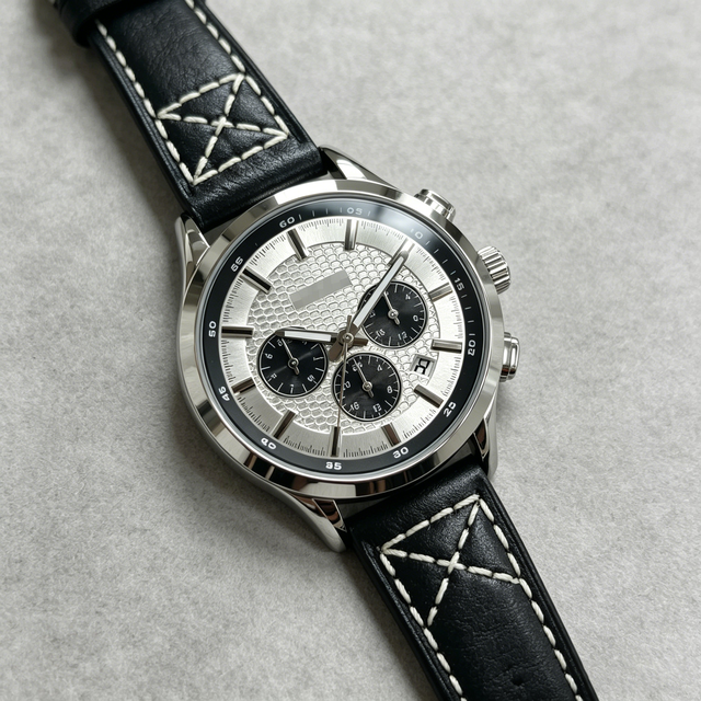 Custom Men's Analog Quartz Chronograph Watch 50M Waterproof 42mm Fashionable Sports Elegant Classic Gift Men