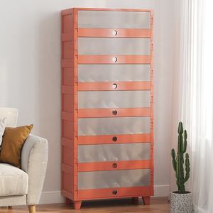 Organisateur de <span class=keywords><strong>chaussures</strong></span> <span class=keywords><strong>à</strong></span> 7 couches, organisateur de tiroirs <span class=keywords><strong>à</strong></span> <span class=keywords><strong>chaussures</strong></span> empilables pour le salon, armoire pliante <span class=keywords><strong>en</strong></span> plastique - Product Image 6