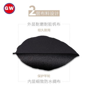 Sac de transport pour canne à pêche Gw 1,3 m, sacoche de pêche en mer, toile noire et or, unisexe - Product Image 3