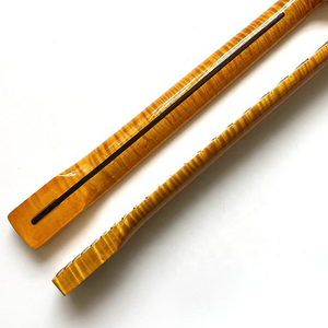 Mástil de guitarra ST TL de 21 trastes, amarillo vintage, de arce flameado, de repuesto, al por mayor - Product Image 3