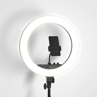 Simock Professional - Anneau lumineux de 18 pouces avec support, bicolore, trépied de 210 cm, pour maquillage, selfie, vidéo, diffusion en direct