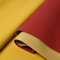 Cuir PU écologique 1,0 mm mat sablé à armature unie avec support en coton, en stock, du fabricant