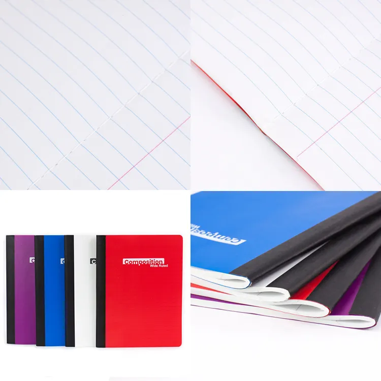 Wholesale Custom Printing PP Cover Wide Ruled Book Primary Composition School Paper Notebook