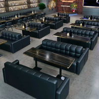Mobilier de restaurant commercial, ensemble de table et canapé de salle à manger moderne, table de restauration avec chaises pour café, bistrot, hôtel