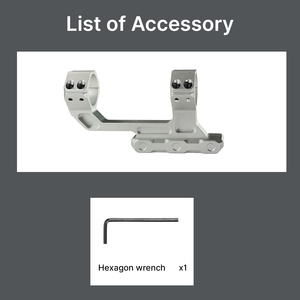 Montura de Visor Cantilever BANGBANG con Base de 20 mm y Altura Central de 1.93 Pulgadas para Actividades al Aire Libre (Plateado) - Product Image 6