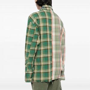 <span class=keywords><strong>Camicia</strong></span> a <span class=keywords><strong>quadri</strong></span> da <span class=keywords><strong>uomo</strong></span> con Design a <span class=keywords><strong>quadri</strong></span> in flanella a manica lunga bicolore personalizzata - Product Image 4